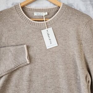 Collars & Co. Men's Tan Crewneck Sweater